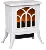HOMCOM Electric Fireplace Heater with Realistic Logs and Flame Effect, 750W/1500W