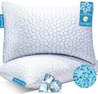 QUTOOL Shredded Memory Foam Cooling Pillows, 2 Pack
