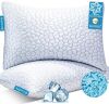 QUTOOL Shredded Memory Foam Cooling Pillows, 2 Pack
