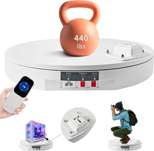 ComXim 19.7In Motorized Rotating Display Stand with Power Outlet