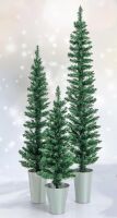 3 & 4 & 5 ft Potted Artificial Christmas Tree Set