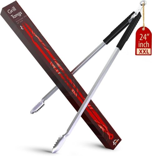 24" Stainless Steel Tongs