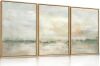Abstract Green Gray Pastel Framed Canvas Wall Art, 16" x 24" x3