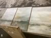 Abstract Green Gray Pastel Framed Canvas Wall Art, 16" x 24" x3 - 4
