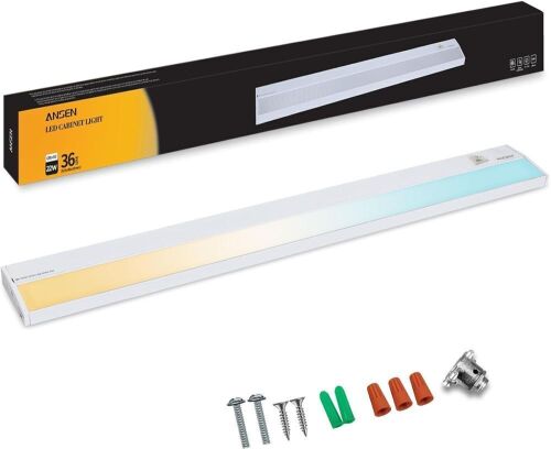 Ansen Hardwired Under Cabinet Lighting, 36in 22W LED
