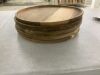 Lot of (5) Round Wooden Decorative Serving Tray 13.8 Inch - 2