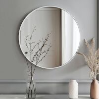 20" Metal Framed Round Mirror