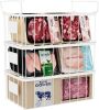 3 Pack Stackable Wire Freezer Organizer Baskets