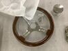 13.8" Boat Steering Wheel with 3/4" Tapered Shaft, 6 bolts Wood Grain - 2