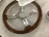 13.8" Boat Steering Wheel with 3/4" Tapered Shaft, 6 bolts Wood Grain - 3
