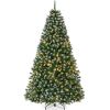 6' Pre-Lit Frosted Artificial Green Spruce Christmas Tree, w/Easy Assembly