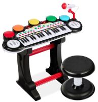 37-Key Kids Electric Keyboard w/ Microphone, Stool