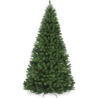 7.5' Unlit Artificial Green Spruce Christmas Tree, w/Easy Assembly