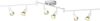 LVWIT 6-Light LED Ceiling Track Lighting Fixtures, Flexibly Rotatable Light Heads, Modern Ceiling Spot Lights for Kitchen, Living Room, Bedroom, White(GU10 Socket, Bulbs Not Included)