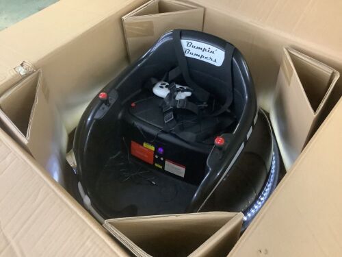 6V Kids Ride On Bumper Car Toy w/ Remote, Harness, Lights, 360 Degree Spin