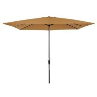 8x11ft Rectangular Patio Umbrella w/ Easy Crank, UV-Resistant Fabric