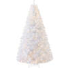 Pre-Lit Hinged Artificial White Pine Christmas Tree w/ Lights, Metal Stand