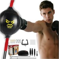 Double End Punching Bag, Speed Boxing Bag Ball with Water-Filled Base, No Wall Mount Required, Reflex Bag Boxing Equipment for Hand-Eye Coordination, for Adults & Kids