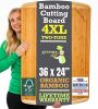 GREENER CHEF 36 x 24 Inch Extra Large Bamboo Cutting Board with Lifetime Replacements &ndash; 4XL Butcher Block, Oversized Carving & Charcuterie Board, Stovetop Cover for Kitchen Counter Space