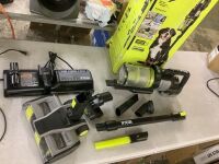 RYOBI ONE+ HP 18V Cordless Advanced WHISPER Series Stick Vacuum Kit with 4.0 Ah Battery and Charger