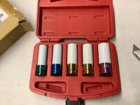 1/2" Dr. Anti-Slip Wheel Protector Impact Socket Set, 5-Piece