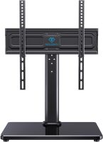 Universal Swivel TV Stand for 24-60 inch TVs up to 99 lbs, 12 Height Adjustable Table Top TV Stand, TV Base Stand with Tempered Glass Base, Max VESA 400x400mm