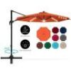 360-Degree LED Cantilever Offset Patio Umbrella w/ Tilt, 10ft