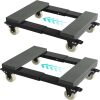 Heavy Duty Adjustable Furniture Moving Dolly - Furniture Movers with 4 Swivel Casters Wheels, Small Wood & Metal Floor Flat Dollies Cart, Set of 2