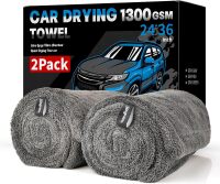 2 Pack XL Car Drying Towel &ndash; 1300GSM Ultra Absorbent Microfiber, Large Size, Twisted Loop, Lint-Free & Streak-Free for Auto Detailing, Car, SUV, Truck