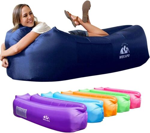 Wekapo Inflatable Lounger Air Sofa Hammock-Portable, Water Proof& Anti-Air Leaking Design-Ideal Couch for Backyard Lakeside Beach Traveling Camping Picnics & Music Festivals Camping Compression Sacks