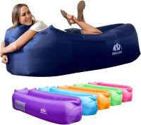 Wekapo Inflatable Lounger Air Sofa Hammock-Portable, Water Proof& Anti-Air Leaking Design-Ideal Couch for Backyard Lakeside Beach Traveling Camping Picnics & Music Festivals Camping Compression Sacks