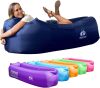 Wekapo Inflatable Lounger Air Sofa Hammock-Portable, Water Proof& Anti-Air Leaking Design-Ideal Couch for Backyard Lakeside Beach Traveling Camping Picnics & Music Festivals Camping Compression Sacks