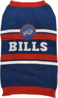 Pets First NFL Buffalo Bills Dog Sweater, Size Medium. Warm and Cozy Knit Pet Sweater with NFL Team Logo, Best Puppy Sweater for Large and Small Dogs, Team Color