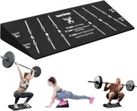 Folaps Squat Wedge Block One Piece: Heel Elevated Slant Board for Squats Weightlifting Home Gym Squat Wedge