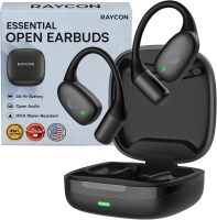 Open Ear Earbuds &ndash; Open Ear Headphones, Earbuds Wireless Bluetooth, Sweat & Water-Resistant Earphones, Running Headphones with Ultra-Lightweight Design, 36 Hours Battery Life