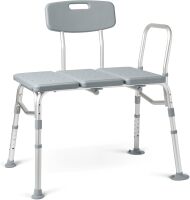 Transfer Bench for Bathtubs and Showers, Adjustable Shower Bench and Bath Seat For Seniors and adults, Slip-resistant Feet, Heavy-Duty 400 lb. Weight Capacity, Tool-Free Assembly