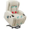 Electric Power Lift Recliner Massage Chair Furniture w/ USB Port, Heat, Cupholders