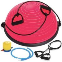 Half Ball Balance Trainer Yoga Exercise Fitness Platform w/ Bands
