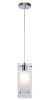 Pendant Hanging Light w/&nbsp;Clear &&nbsp;Frost Glass, Appears New, Sold as is
