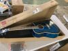 41in Beginner Acoustic Electric Cutaway Guitar Set w/ Case, Strap - Strings Need Replaced