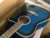 41in Beginner Acoustic Electric Cutaway Guitar Set w/ Case, Strap - Strings Need Replaced - 3