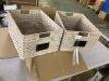 Set of 2 Water Hyacinth Pantry Baskets w/ Chalkboard, Marker - 16in - 2