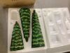Lot of (2) Set of 3 Pre-Lit Ceramic Tabletop Christmas Trees - 4