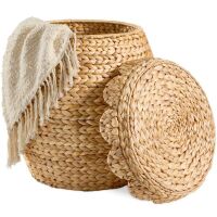 Scalloped Hyacinth Storage Tote Basket