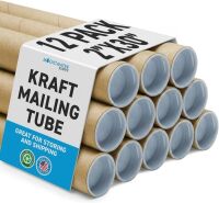 Kraft Mailing Tubes, 2" x 30", 12 Pack