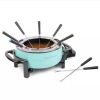 Nostalgia 1.5L Aqua Metal Fondue Pot with Fondue Forks