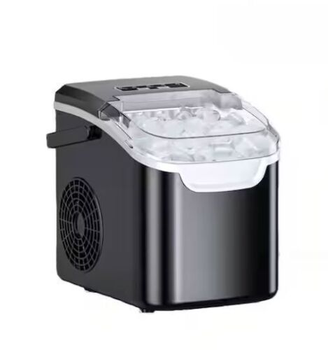COWSAR 8.66 in. 26 lb. Portable Ice Maker Bullet Ice Machine with Selectable Ice Size in Black