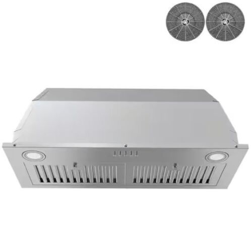 AKDY 30 in. 343 CFM Built-in Insert Kitchen Vent Ducted/Ductless Convertible Range Hood in Stainless Steel with Carbon Filter