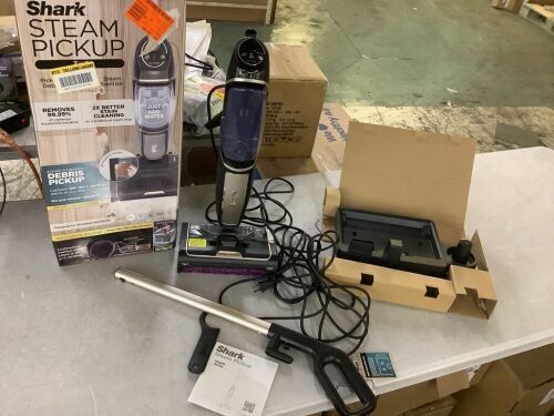 Shark Steam Pickup 3-in-1 Corded Steam Mop for Hardwood, Tile, Stone and Laminate in Black with Storage Tray, Self Cleans