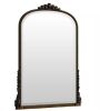 Antique Bronze 28 in. W x 40 in. H Arched Modern Polyurethane Framed Wall Mirror